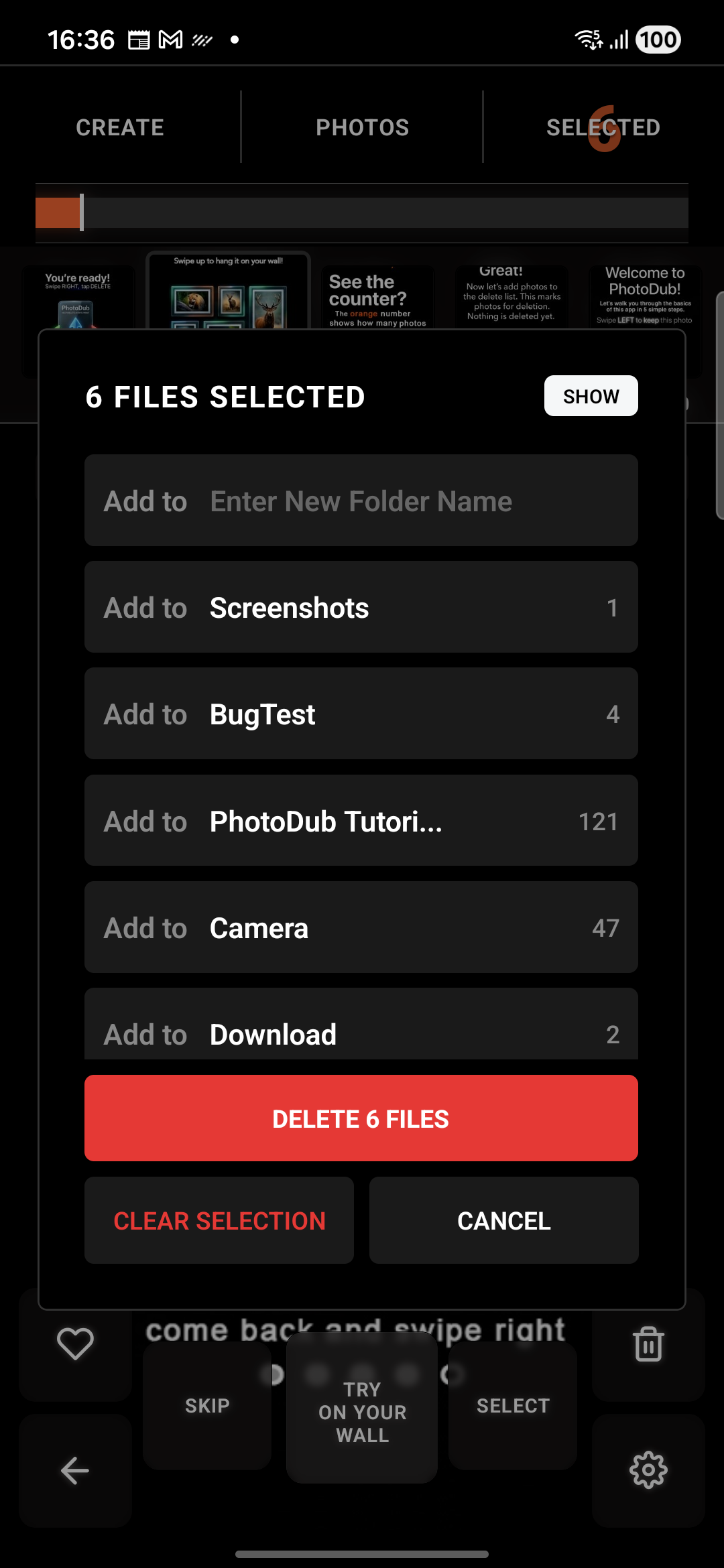 PhotoDub app modal preview